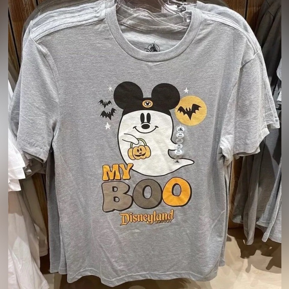 Disney Park My Boo Ghost Mickey Mouse Disneyland Halloween T Shirt NWOT